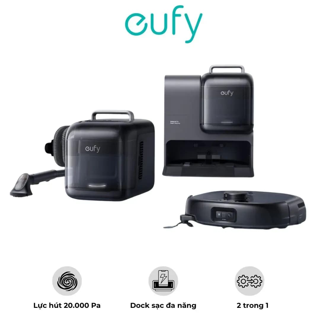 Thuong hieu Eufy cua nuoc nao - robot hut bui Eufy Omni E28 flagship phan phoi chinh hang tai AKIA Smart Home